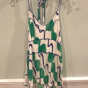 Blue and green Anthro halter top